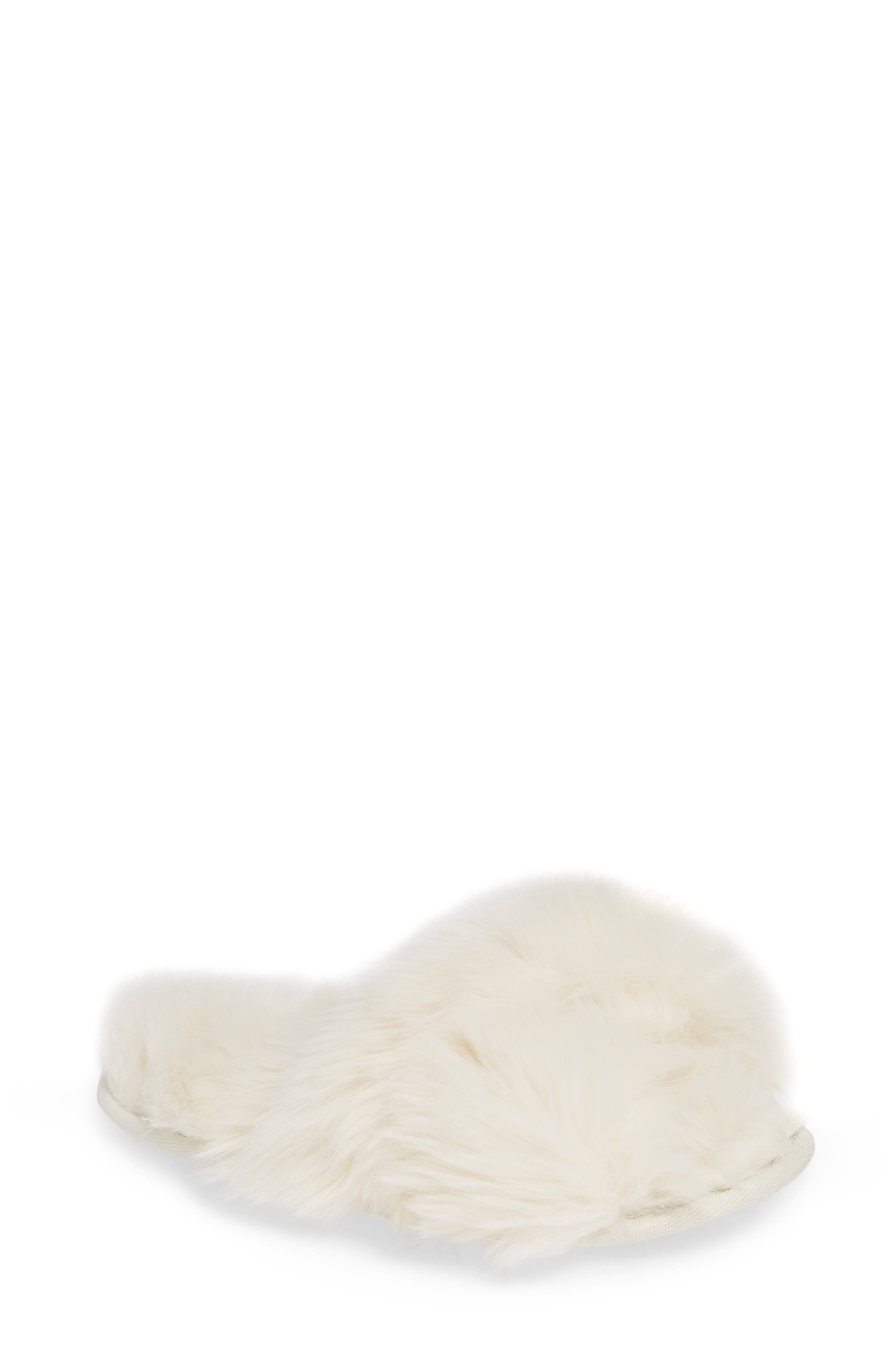 Make + Model Cuddle Plush Faux Fur Scuff Slipper, Main, color, 