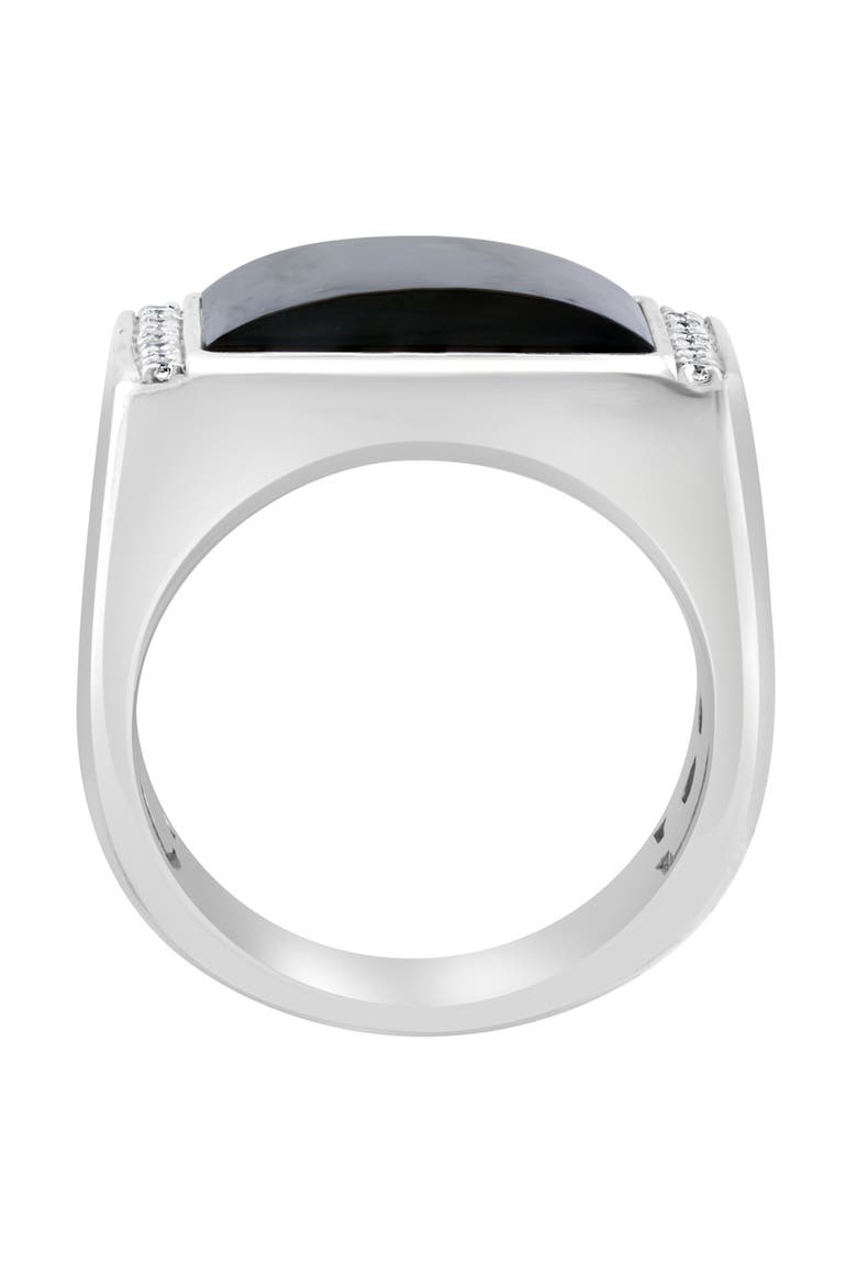 Onyx & Sapphire Pavé Ring, Alternate, color, BLACK