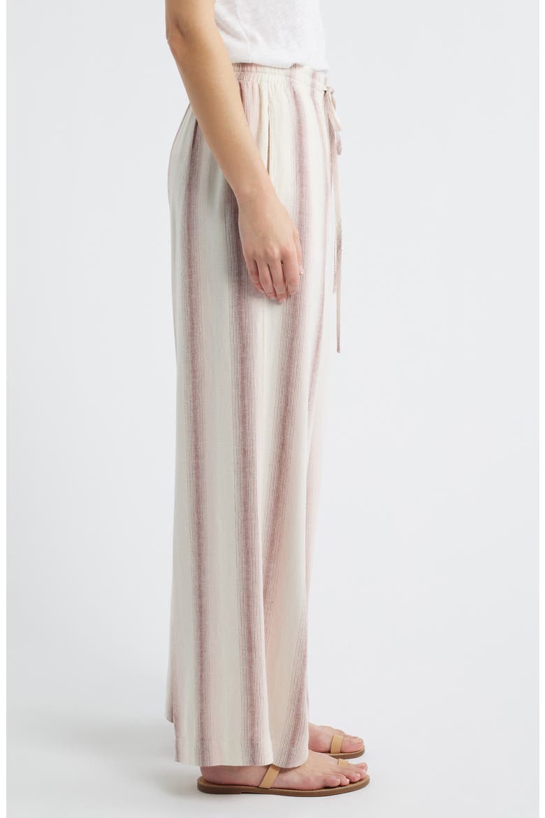 Stripe Drawstring Wide Leg Pants, Alternate, color, PRIMROSE OMBRE STRIPE