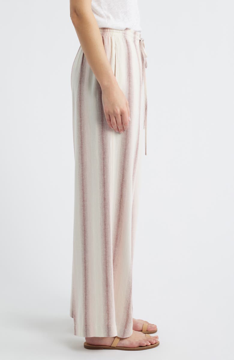 Cloth & Stone Stripe Drawstring Wide Leg Pants, Alternate, color, Primrose Ombre Stripe