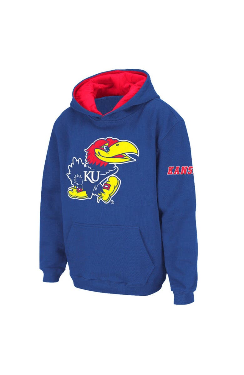 STADIUM ATHLETIC Youth Stadium Athletic Royal Kansas Jayhawks Big Logo Pullover Hoodie, Main, color, Royal