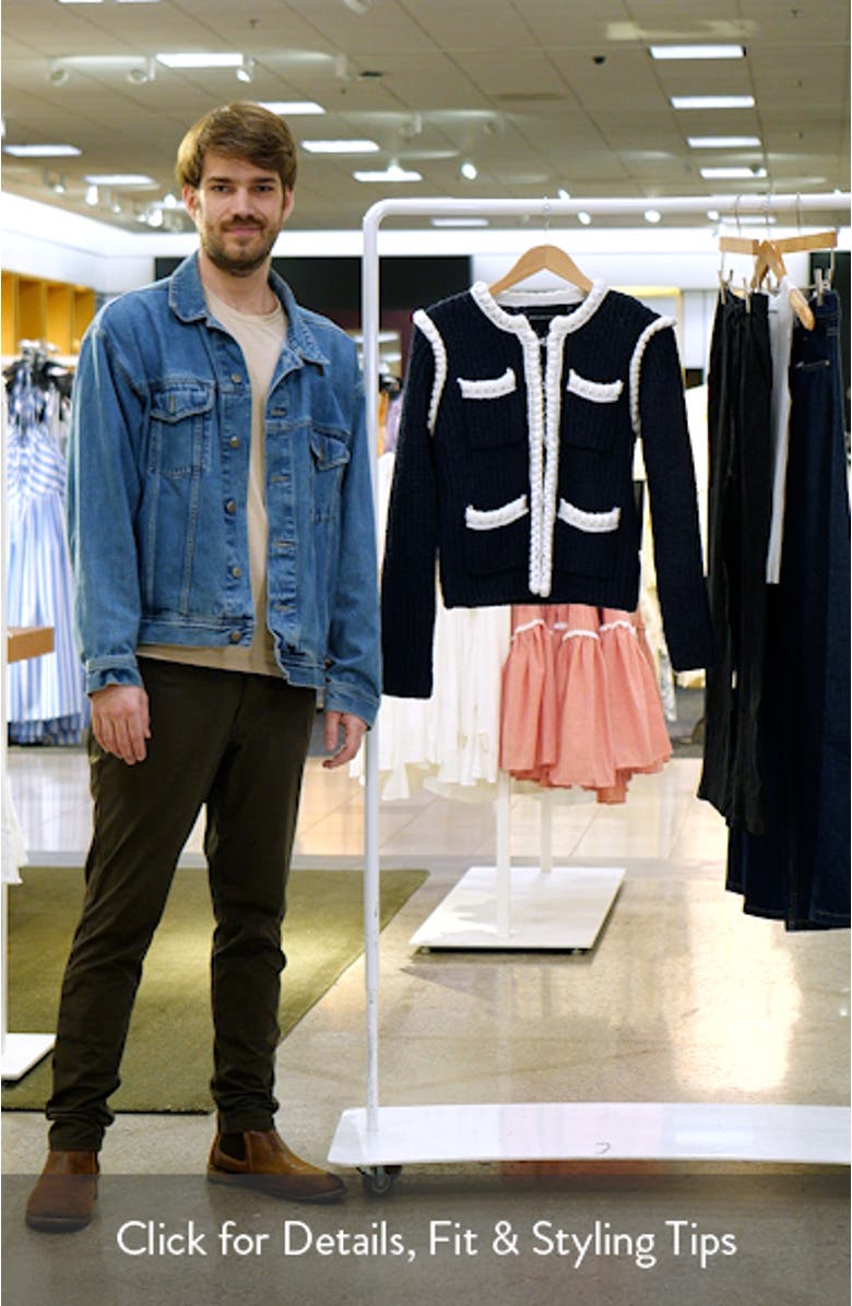 Colorblock Braided Cardigan, sales video thumbnail