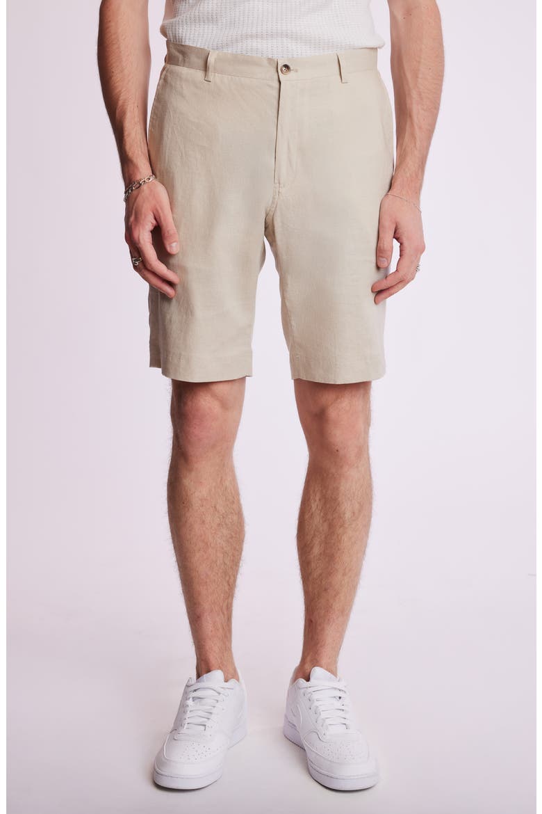 Felix Slim Fit Shorts, Main, color, TAN LINEN