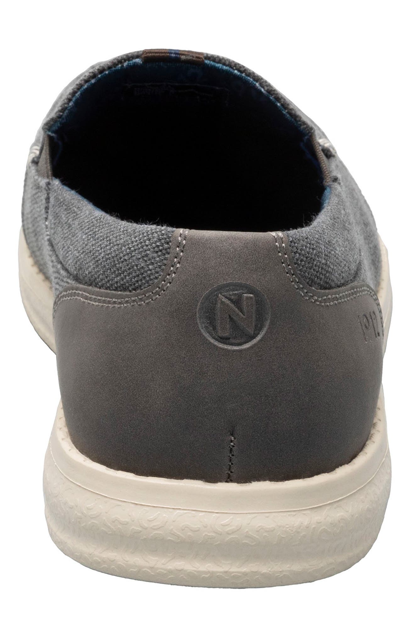 NUNN BUSH Brewski Organic Cotton Slip-On Sneaker- Wide Width Available, Alternate, color, Gunmetal