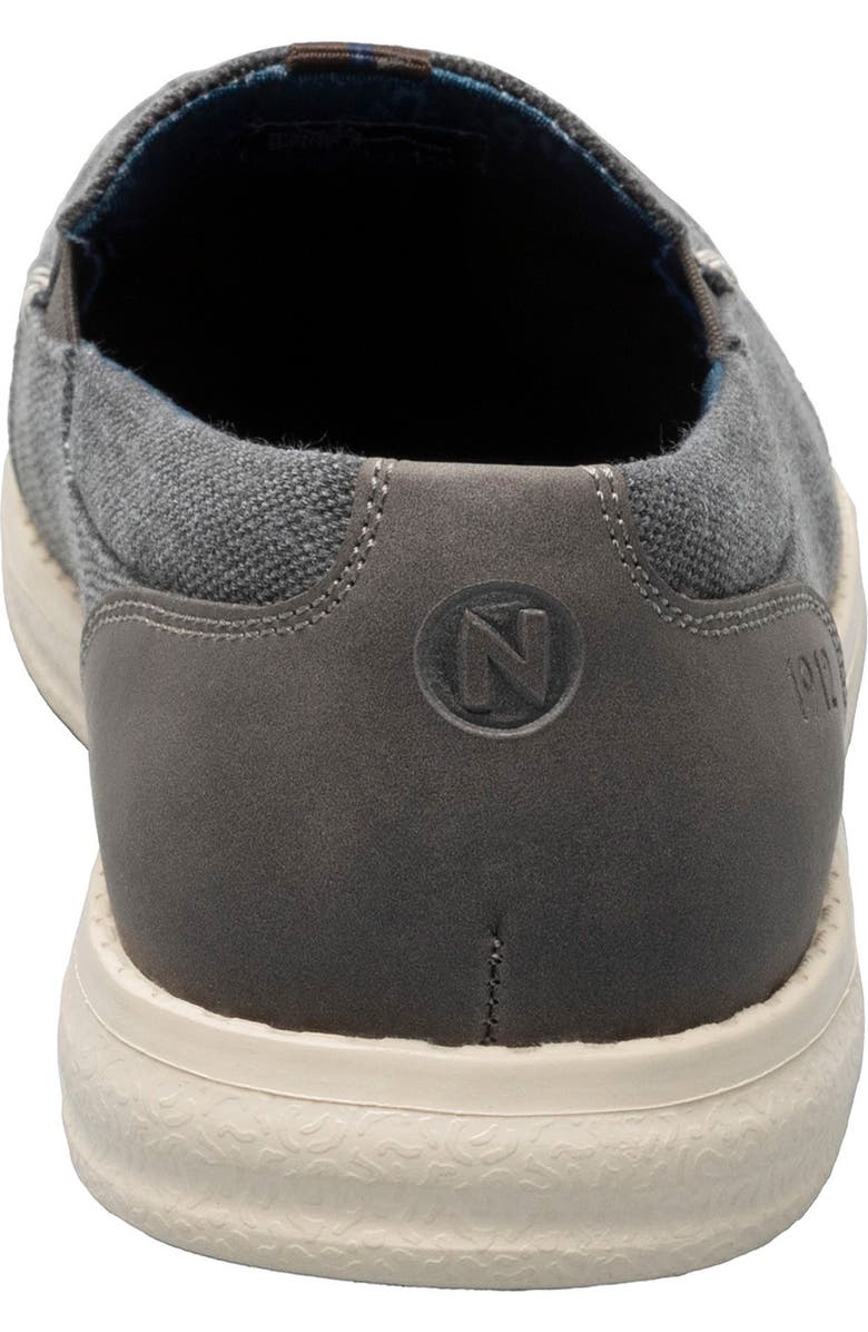 NUNN BUSH Brewski Organic Cotton Slip-On Sneaker- Wide Width Available, Alternate, color, Gunmetal