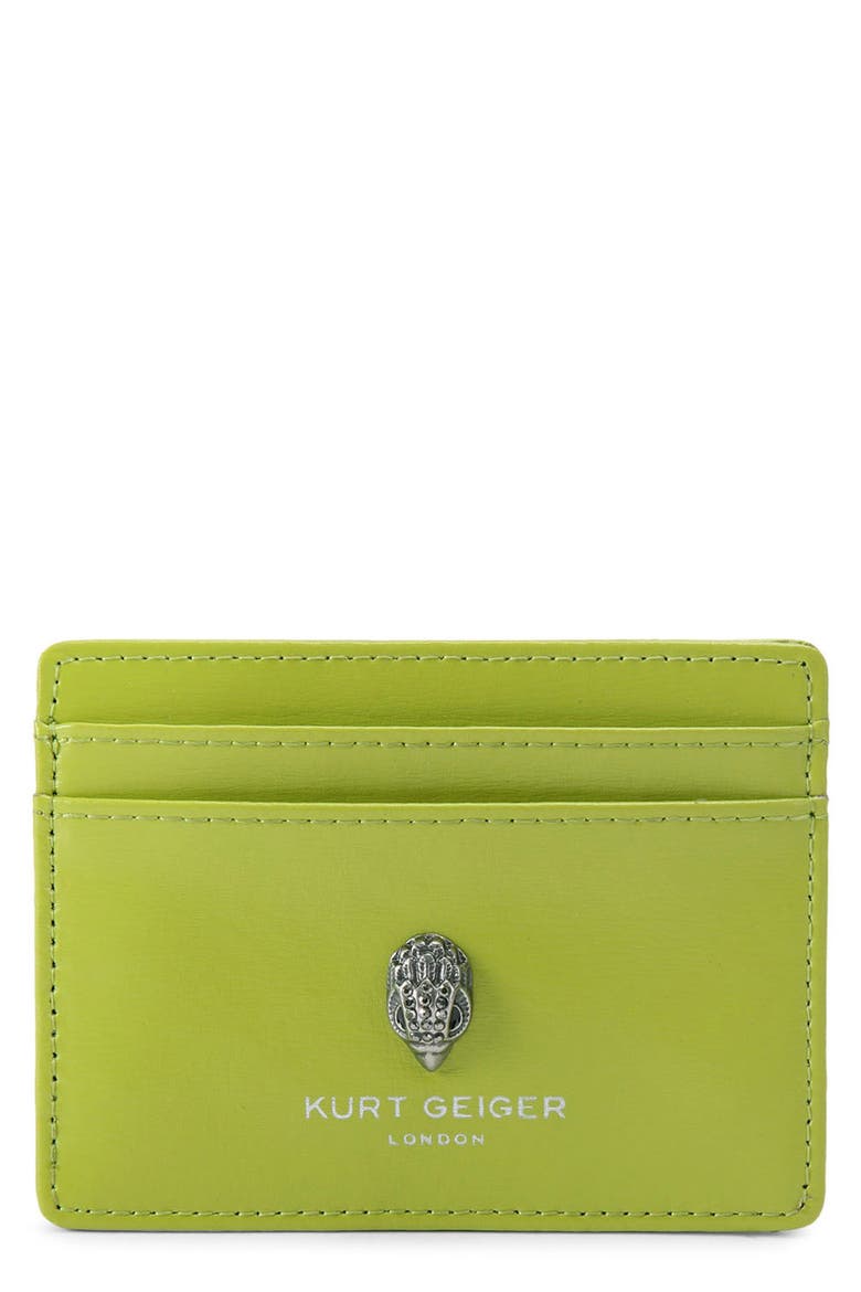 Bond Leather Card Holder, Main, color, BRIGHT GREEN