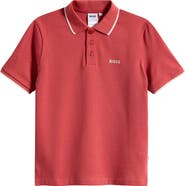 BOSS Kidswear Kids' Tipped Cotton Pique Polo