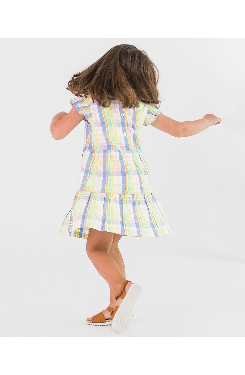 RuffleButts Toddler Flutter Sleeve Tiered Dress, Alternate, color, 