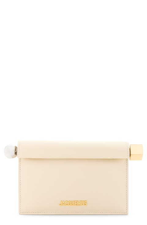 La Petite Pochette Rond Carré Leather Clutch