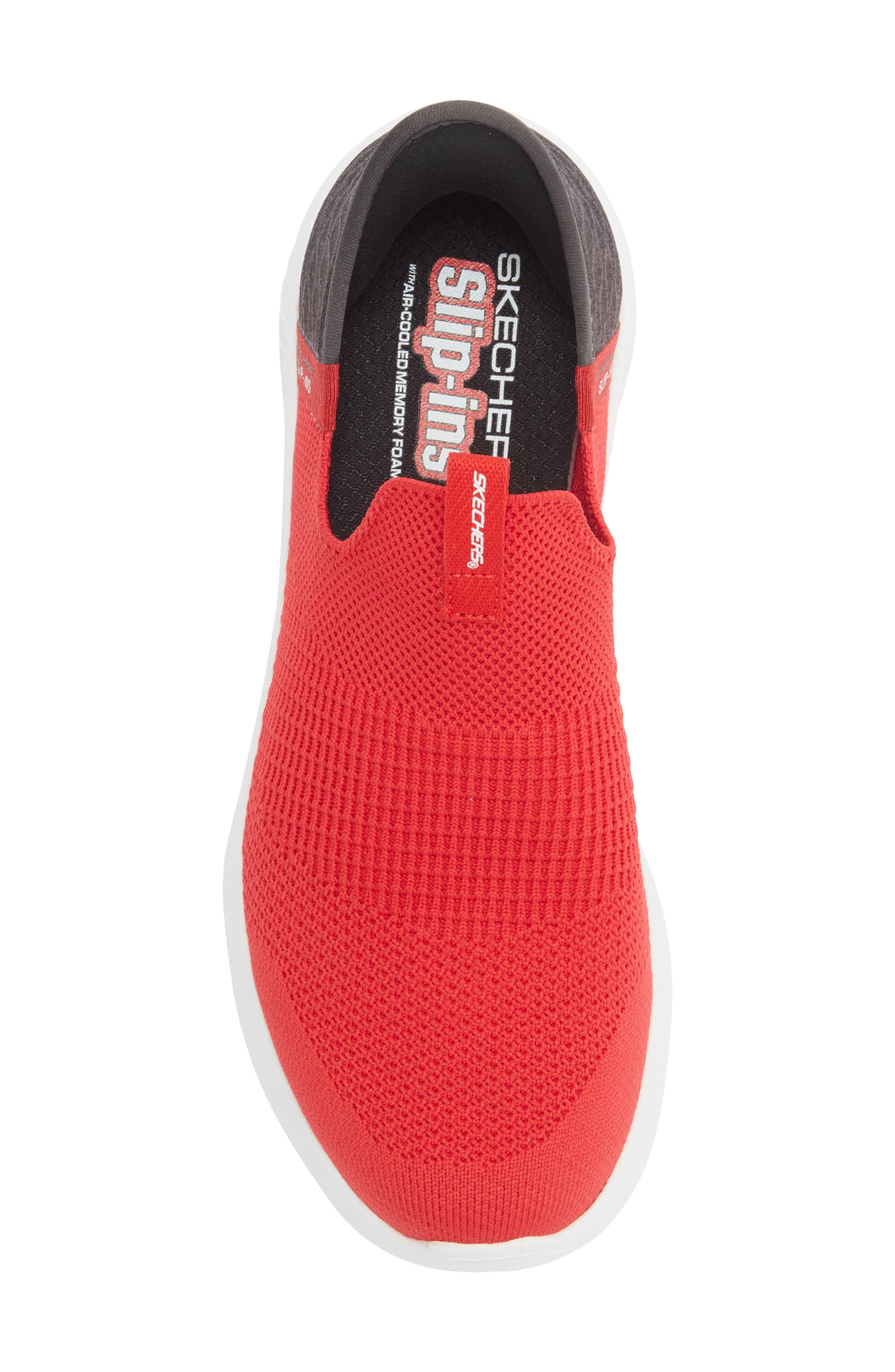 SKECHERS Kids' Ultra Flex 3.0 Smooth Step Slip-On Sneaker, Alternate, color, Red/ Black