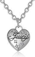 Juicy Couture Silver-Tone Heart Pendant Necklace