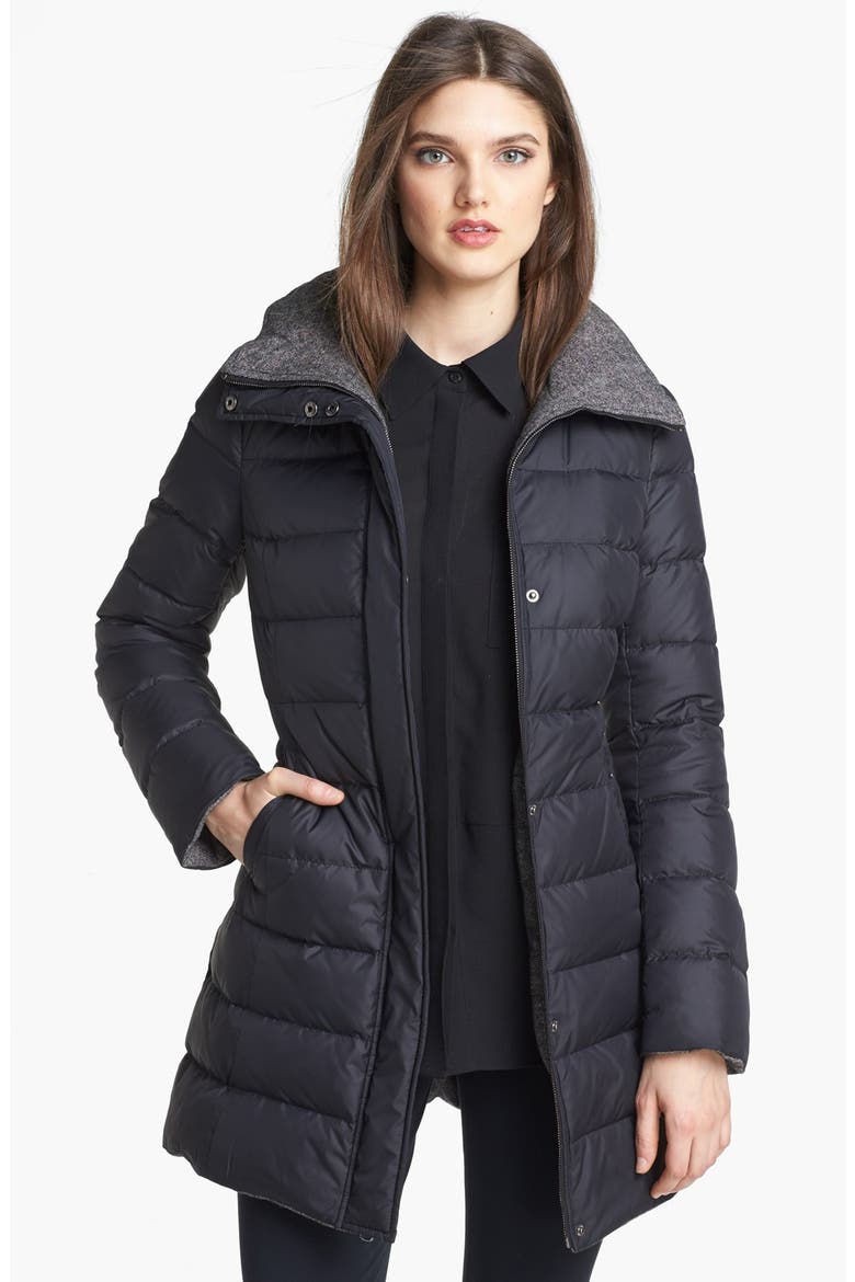 6-in-1 Reversible Quilted Jacket & Vest with Genuine Fox Fur Trim, Alternate, color, BLACK
