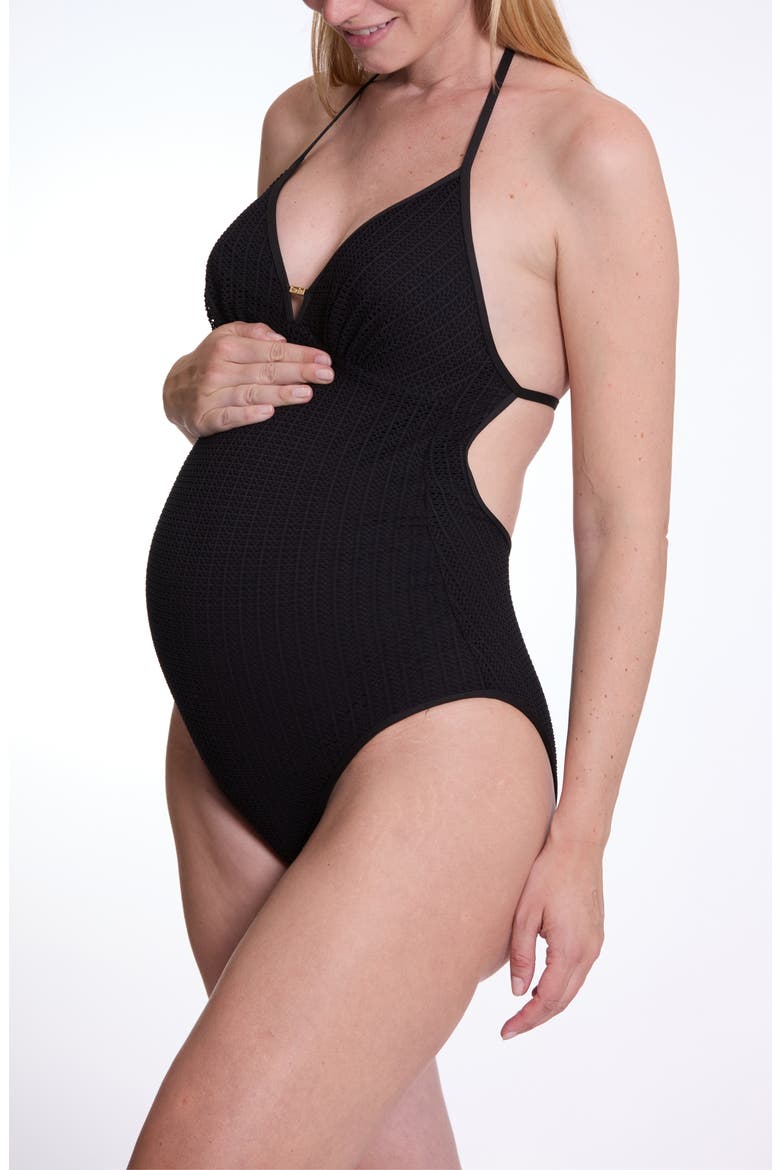 Maternity Swimsuit Milos, Alternate, color, BLACK