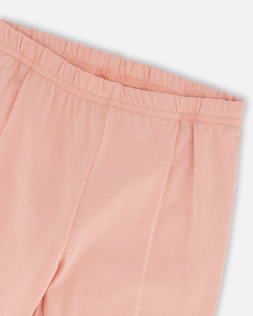 Deux Par Deux Organic Cotton Leggings With Unicorn In Pink