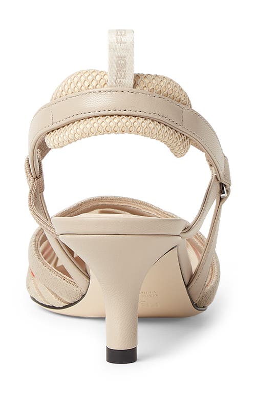 Fendi Colibri Lite Slingback In Beige Ff Mesh Women In Multi
