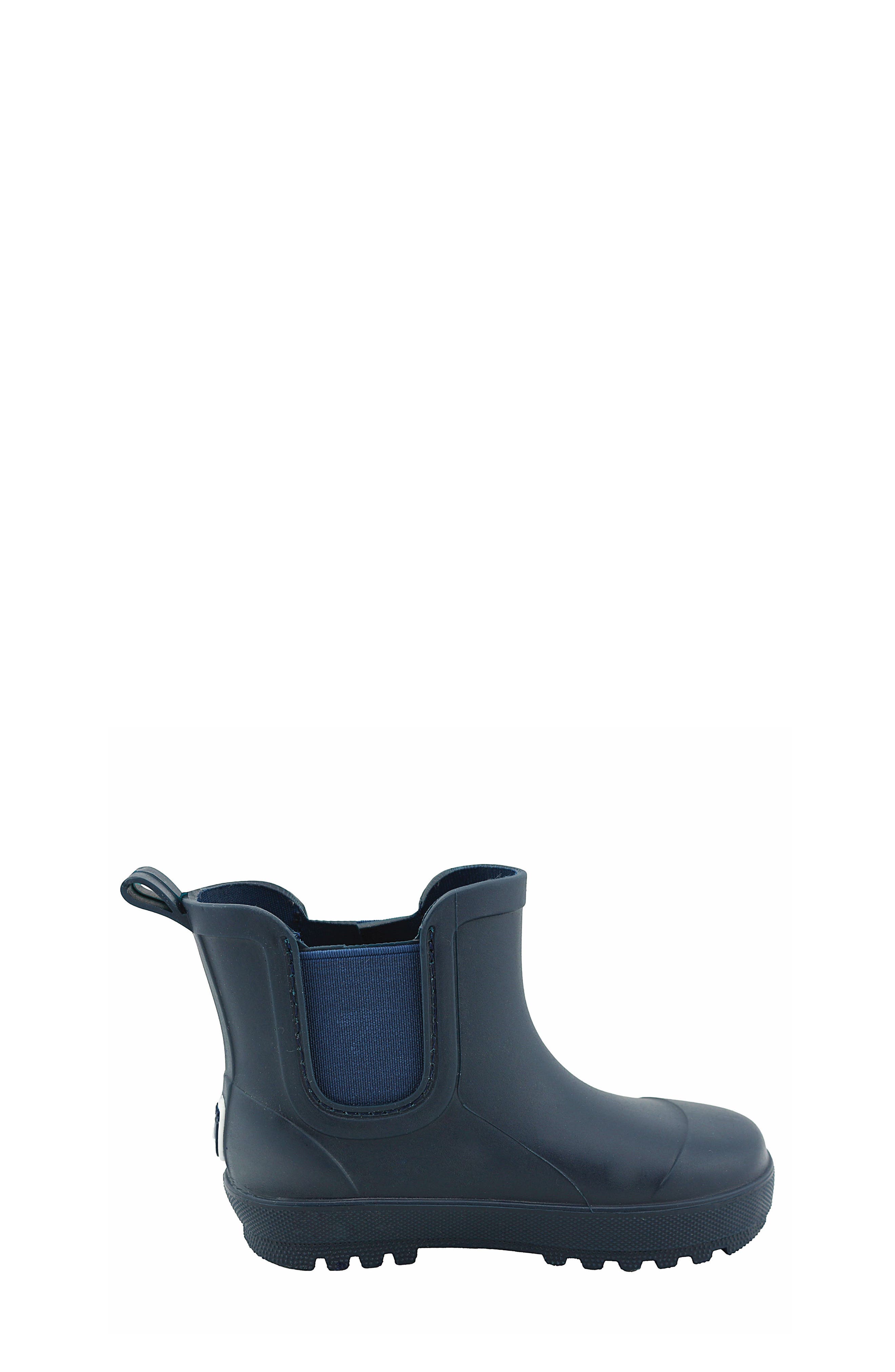 BEARPAW NAVY RAIN Kids' Waterproof Chelsea Rain Boot, Alternate, color, 