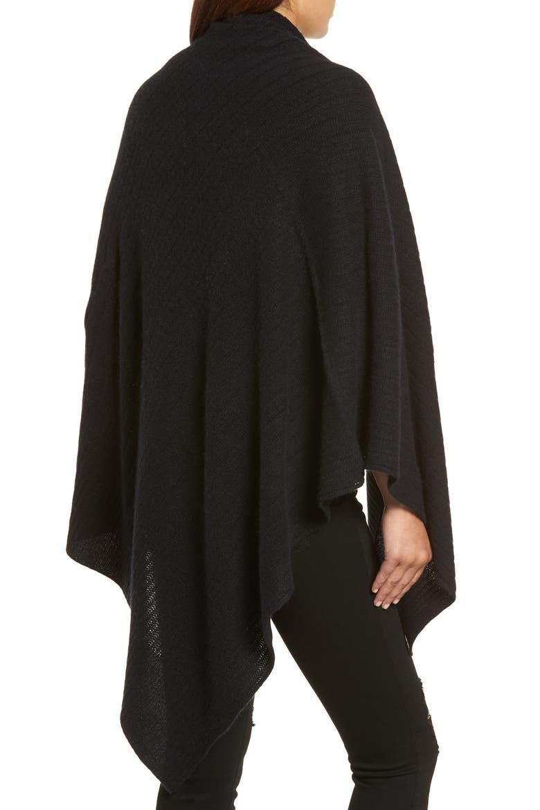 Cashmere Wrap, Alternate, color, BLACK