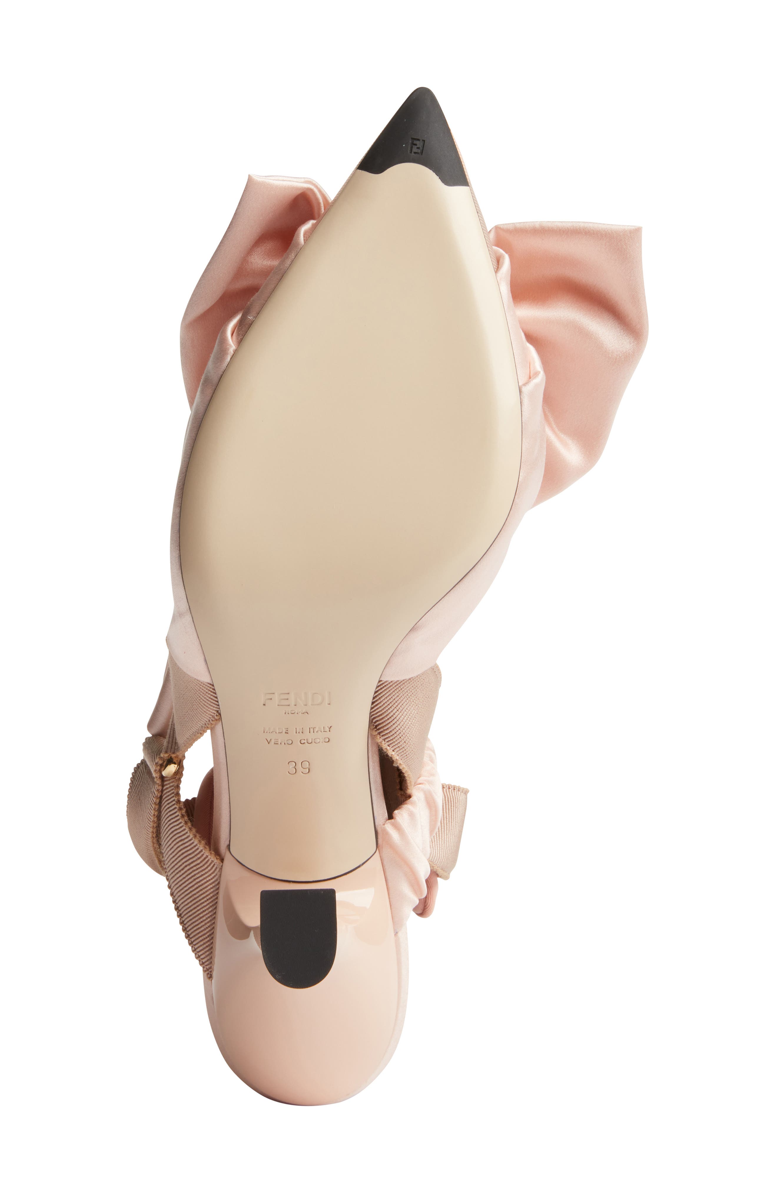 Fendi Colibri Bow Slingback Pump, Alternate, color, Pink