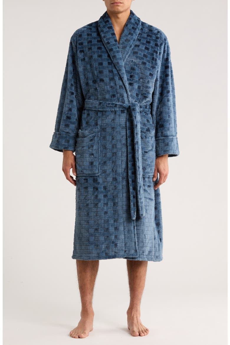 Check Robe, Main, color, NAVY