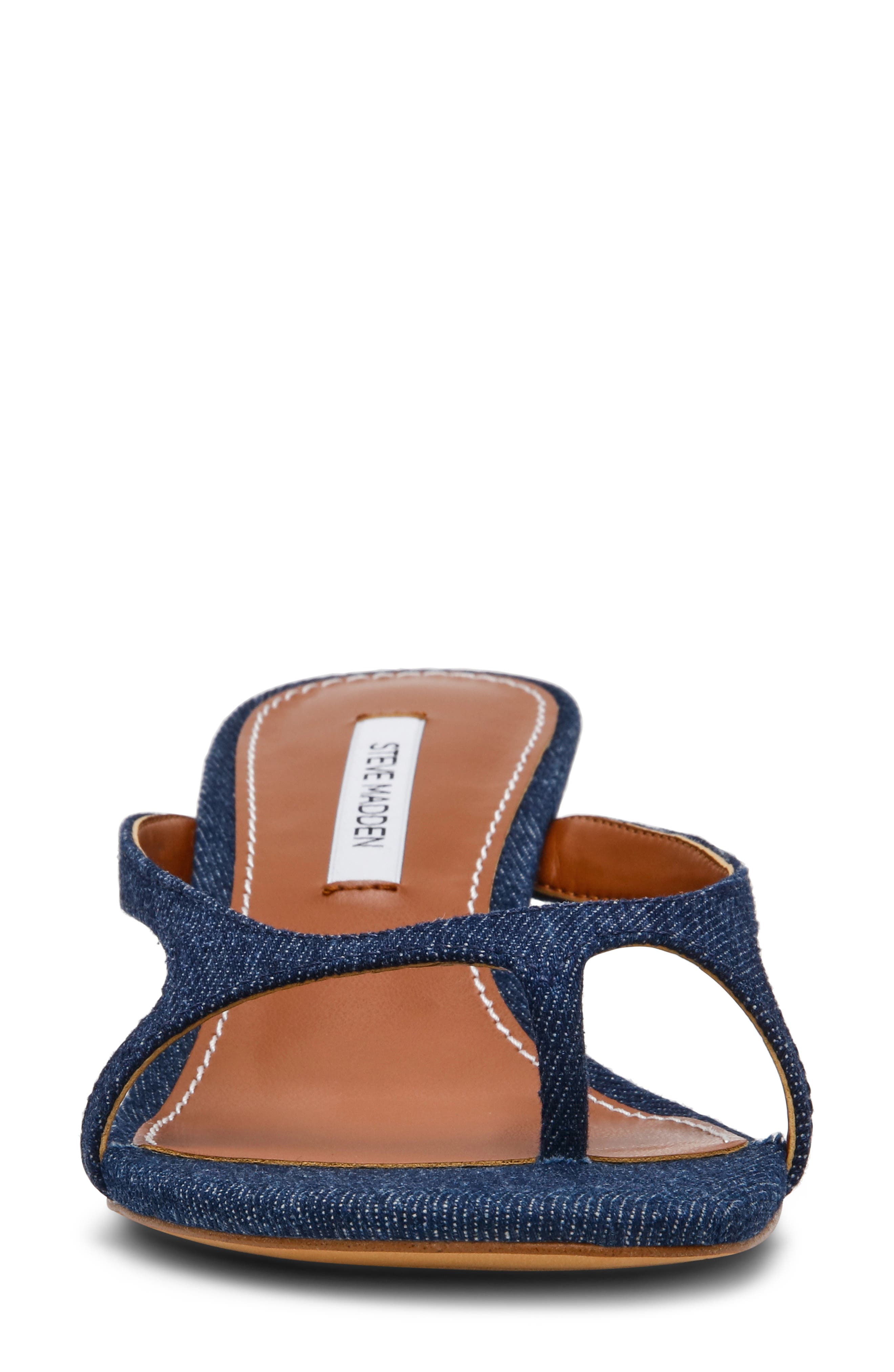 Steve Madden Brienna Thong Slide Sandal, Alternate, color, Denim