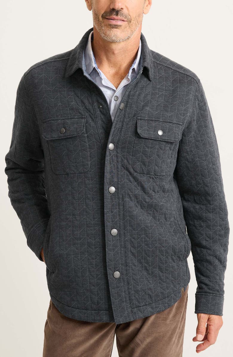 Tommy Bahama Cobble Hill CPO Quilted Snap-Up Shirt Jacket, Main, color, 
