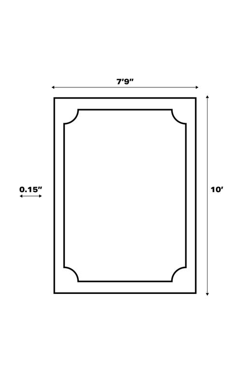 Jonathan Y Miles Modern Minimalist Radius Corner Solid Indoor/outdoor Shaped Area Rug