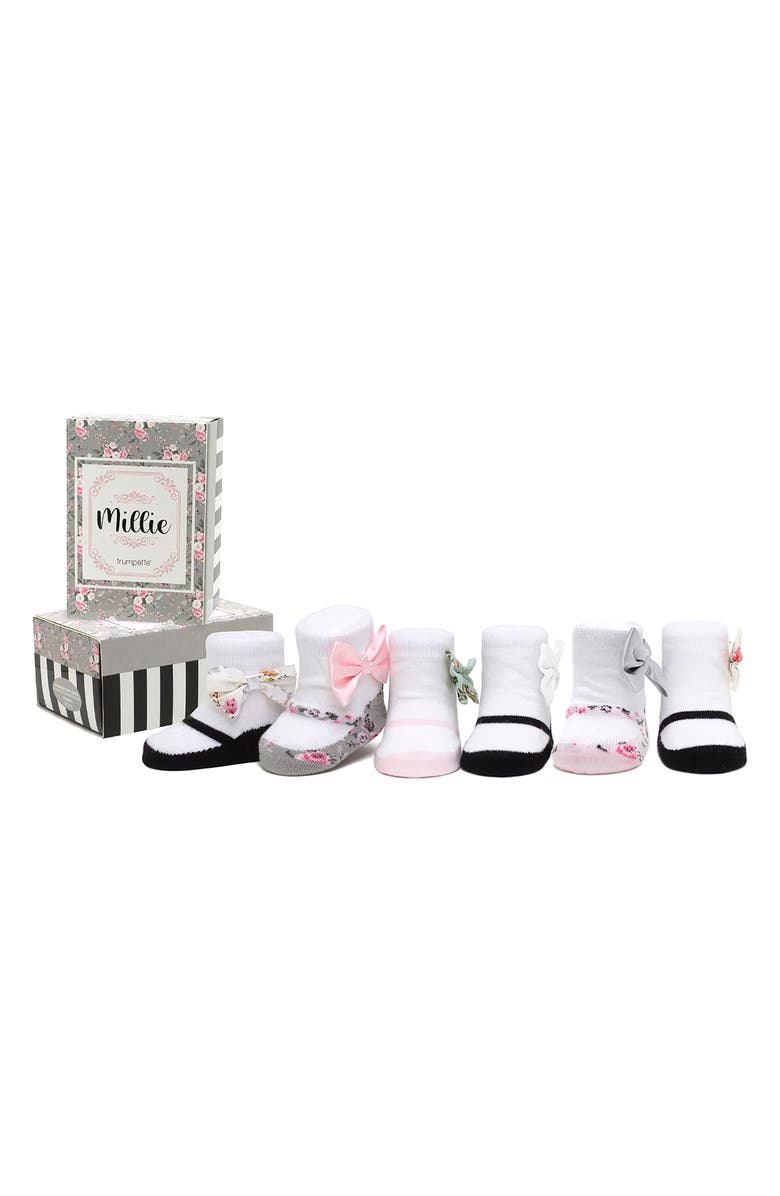Trumpette Mille Assorted 6-Pack Socks, Main, color, 