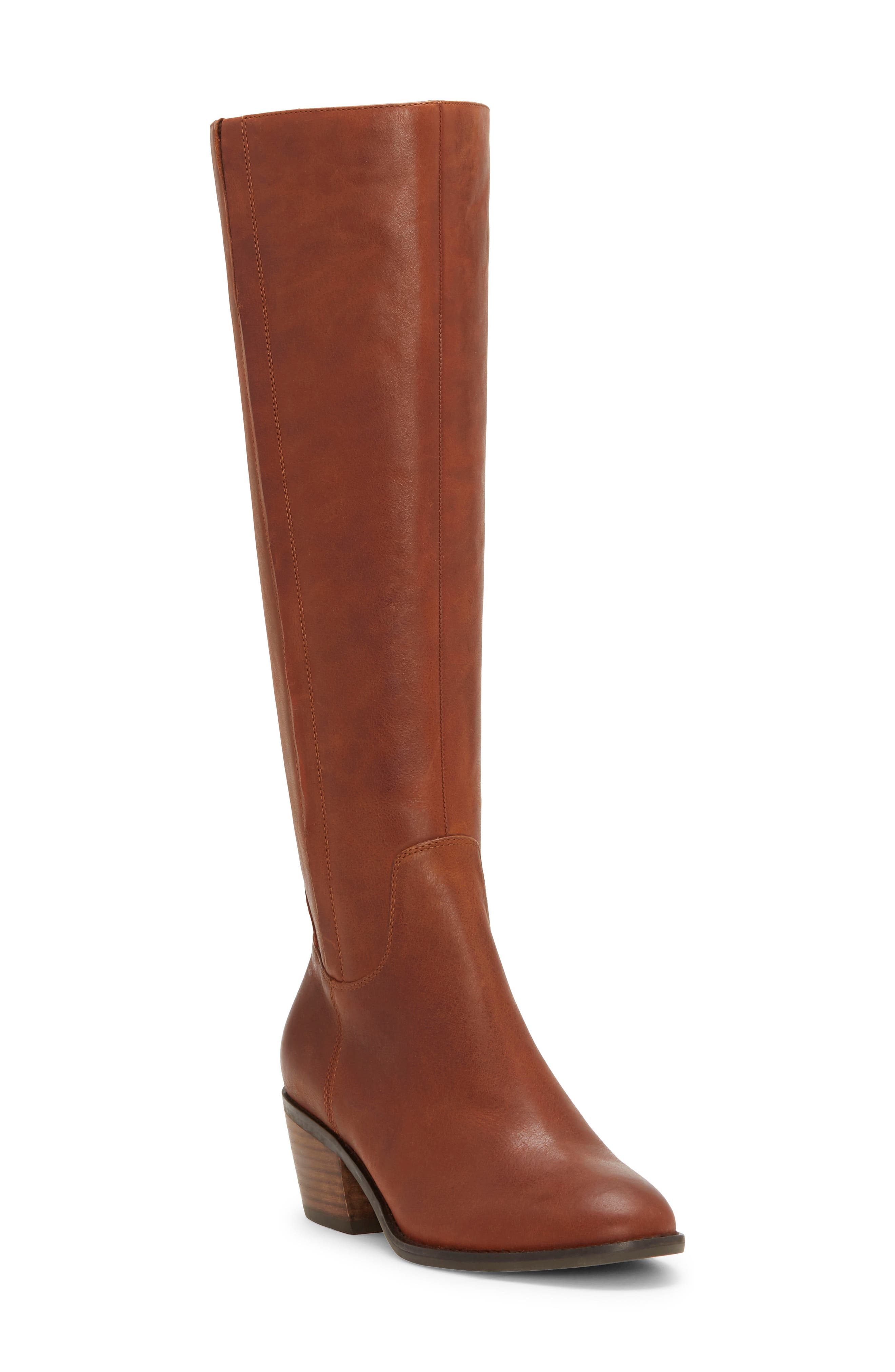 Iscah Knee High Boot, Main, color, WHISKEY LEATHER
