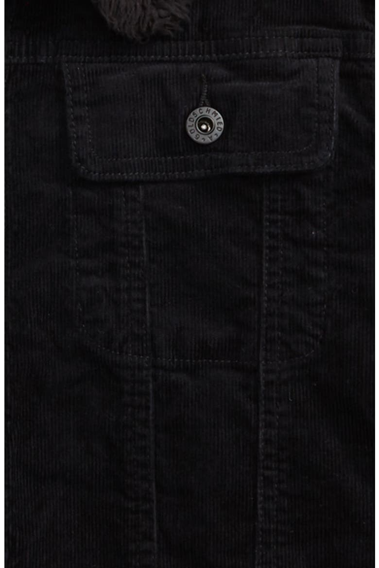 ag adriano goldschmied Brody Plush Collar Corduroy Jacket Collar, Alternate, color, BLACK