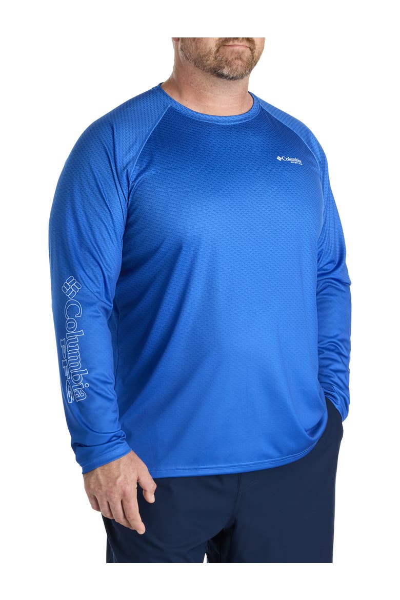 Big & Tall PFG Super Terminal Tackle Fish Fade Long-Sleeve T-Shirt, Main, color, VIVID BLUE
