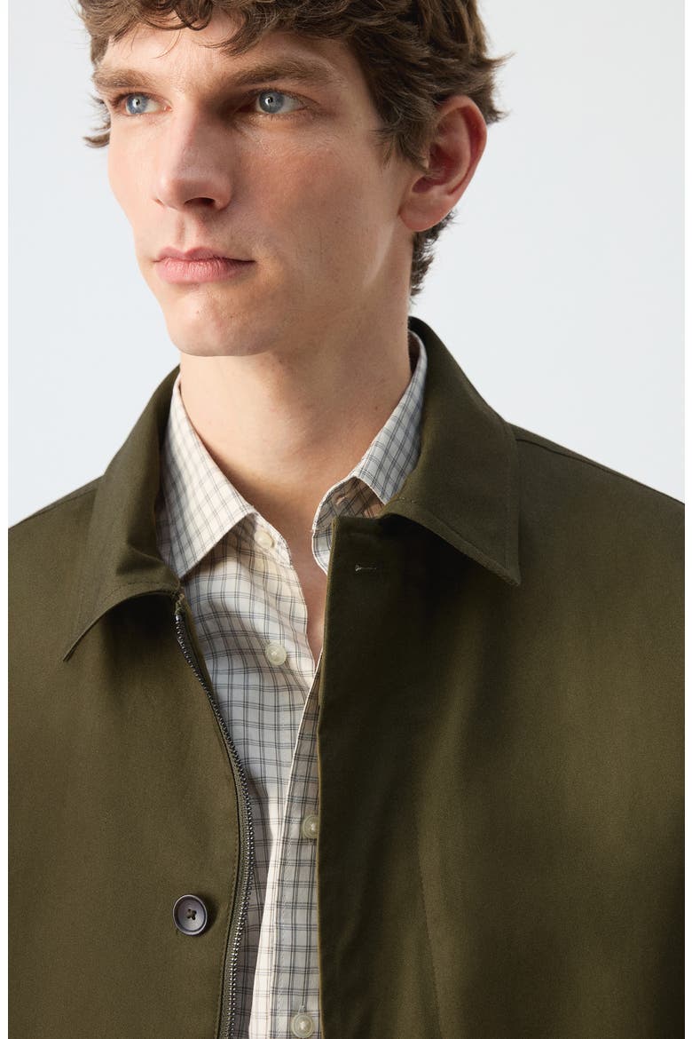 Water Repellent Cotton Twill Jacket, Alternate, color, OLIVE GREEN