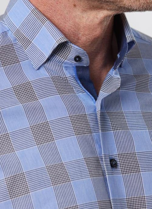 Hammer Made Sharkfin Tailored Fit Button Down Shirt In Blue