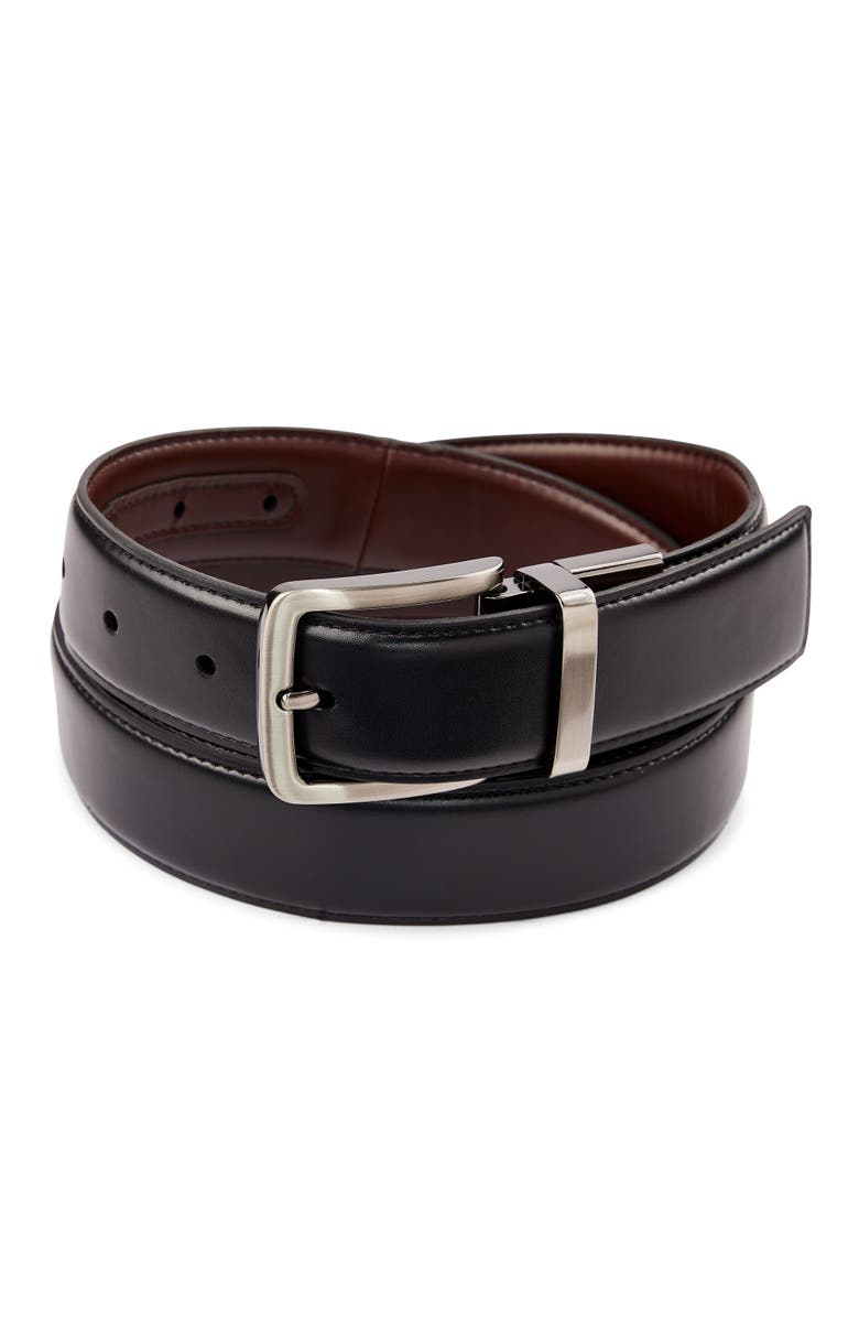 Harbor Bay by DXL 35MM Reversible Stretch Belt, Alternate, color, Black Brown