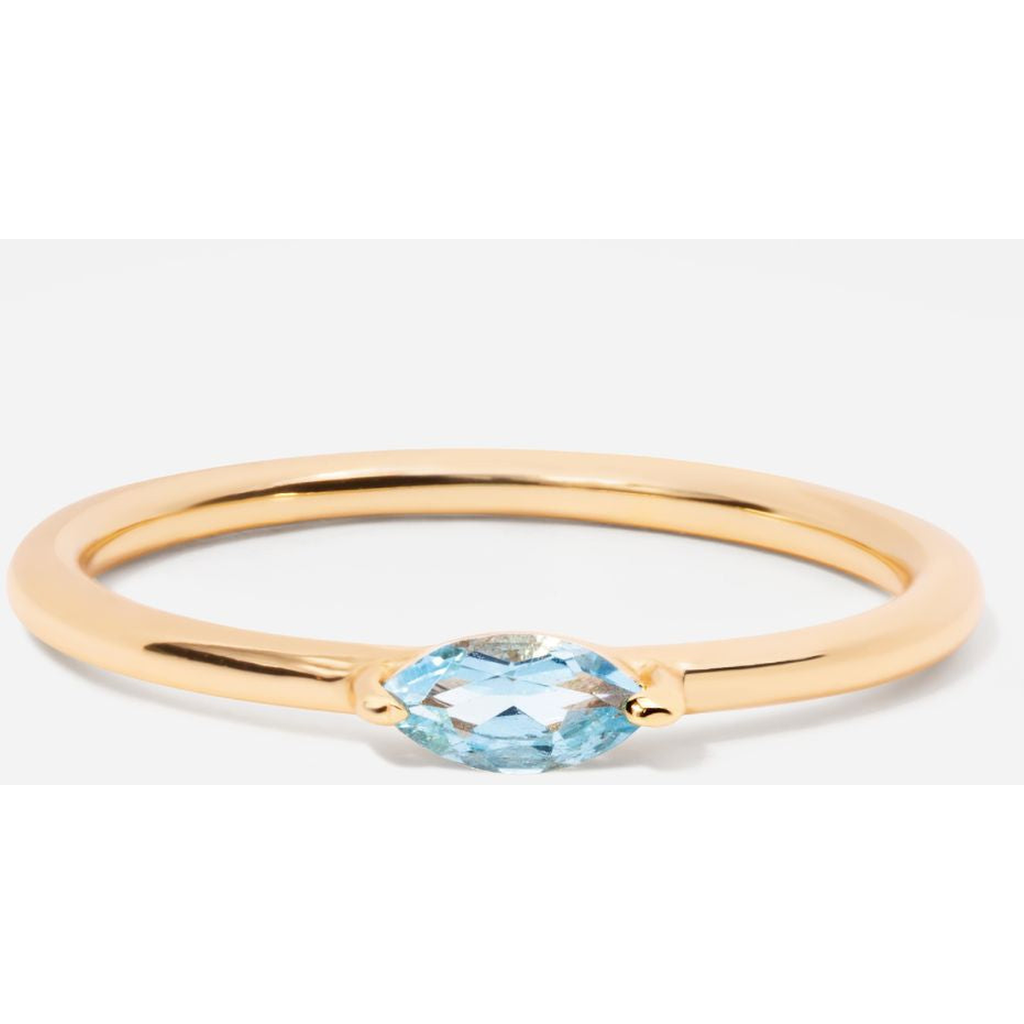 Little Sky Stone Marquise Birthstone Ring In Gold