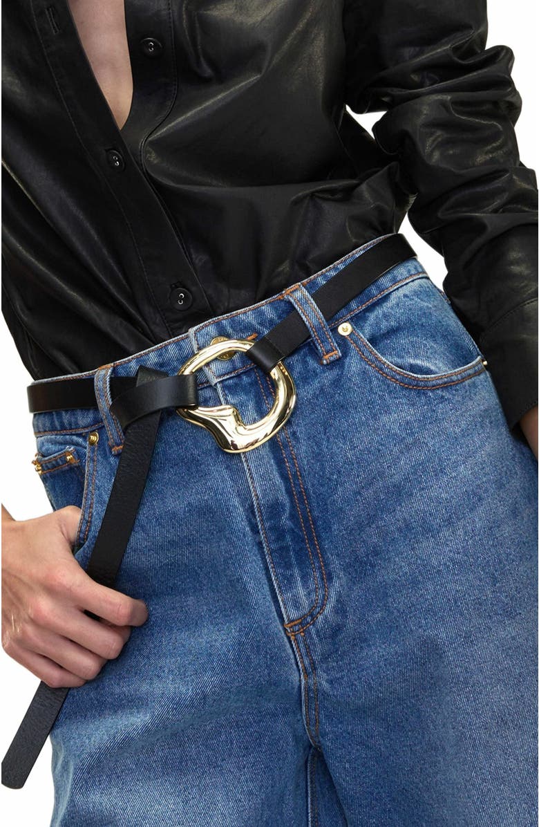 Cynthia Rowley Signature Tie Belt, Alternate, color, Black