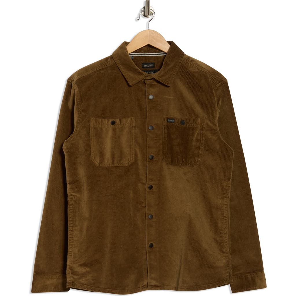 Buffalo Jeans Jaffar Corduroy Shirt Jacket In Brown