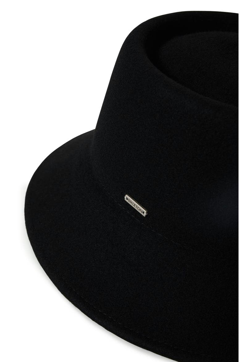 Elle Wool Felt Bucket Hat, Alternate, color, BLACK