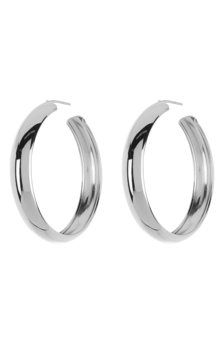 Argento Vivo Sterling Silver Hoop Earrings, Main, color, 