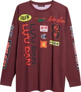 LU'U DAN Oversize Long Sleeve Graphic T-Shirt