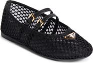 Prada Ballerine Mesh Mary Jane Flat