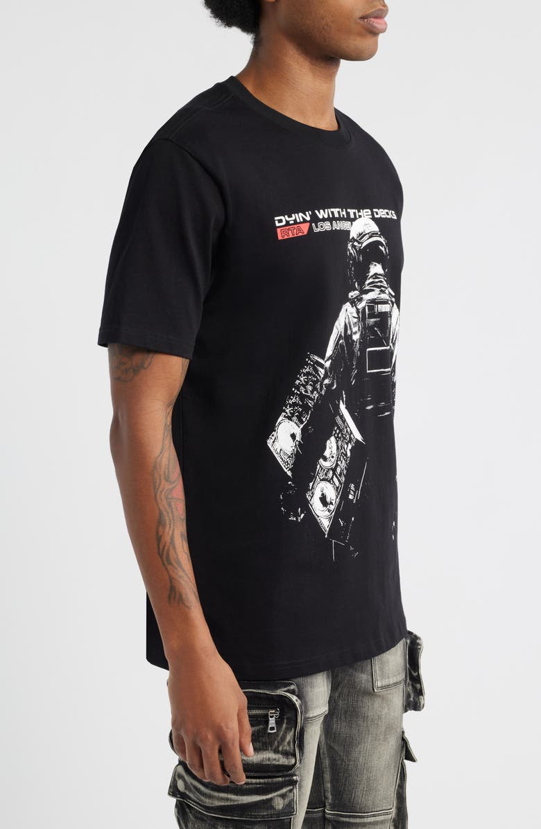 RtA Liam Black Deck Graphic T-Shirt, Alternate, color, Black Deck