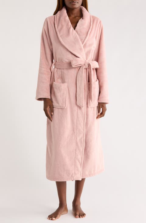 Shawl Collar Plush Longline Robe