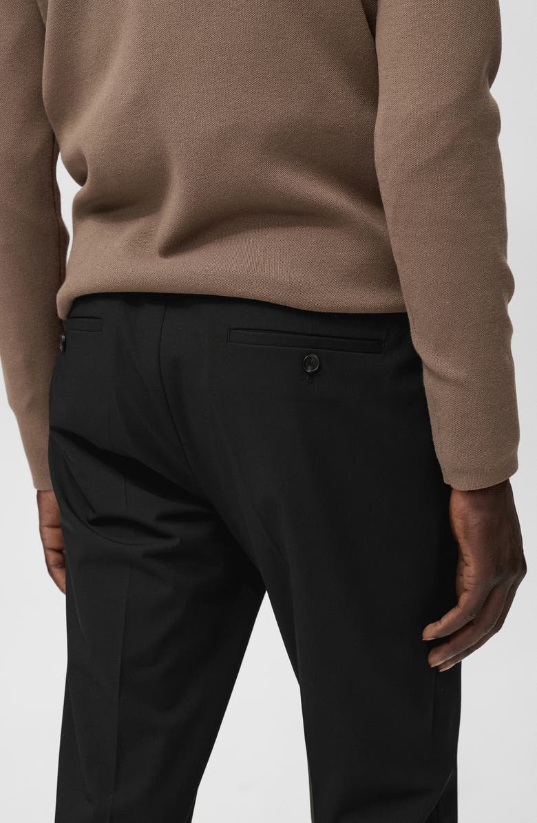 MANGO Bologna Slim Fit Stretch Pants, Alternate, color, Black