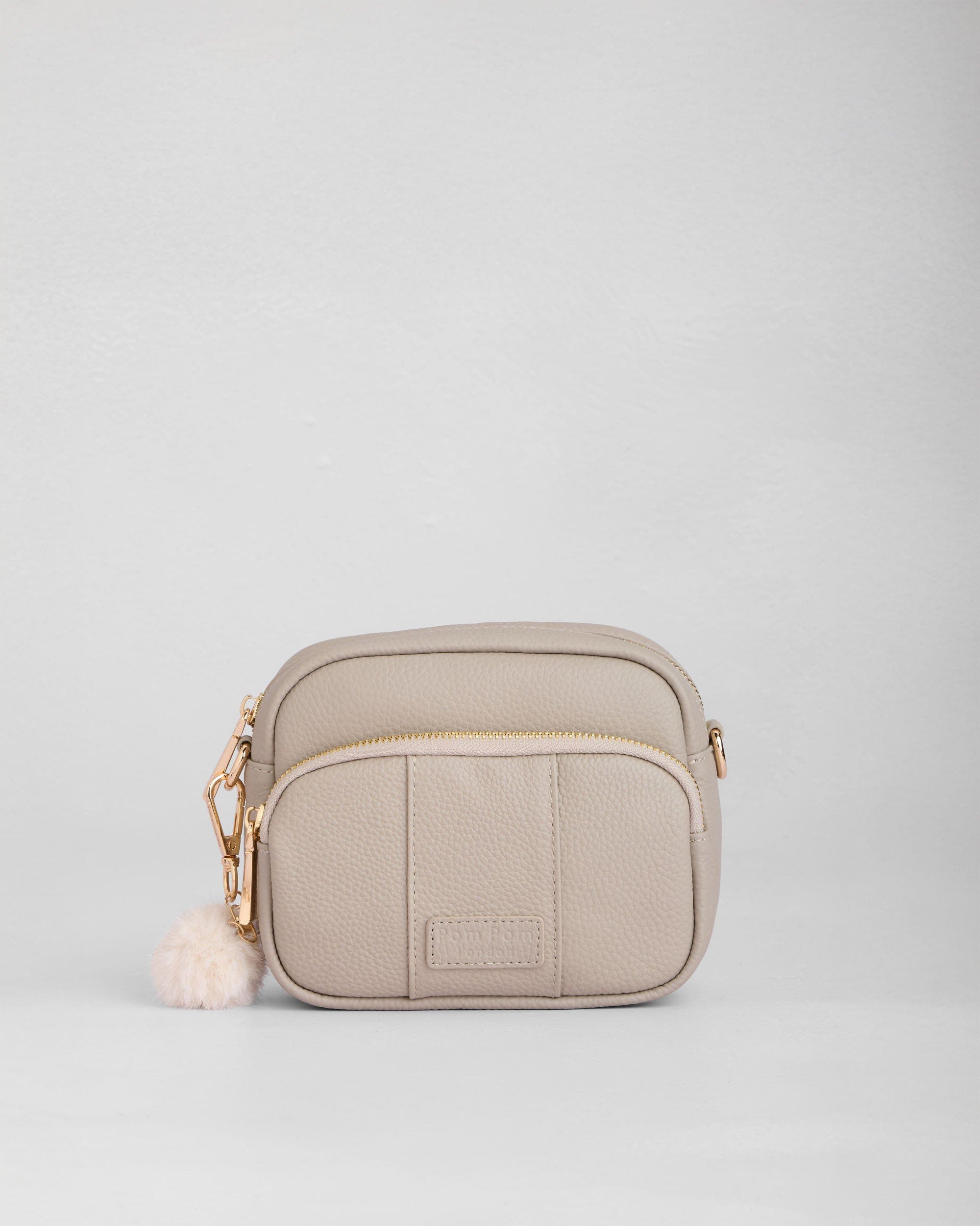 Pom Pom London Original Mini Cross Body Bag, Main, color, Stone