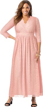 Jessica London Stretch Lace Maxi Dress