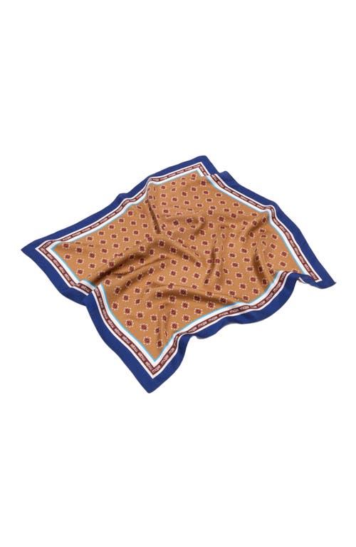 Maje Floral-pattern Silk Scarf In Brown