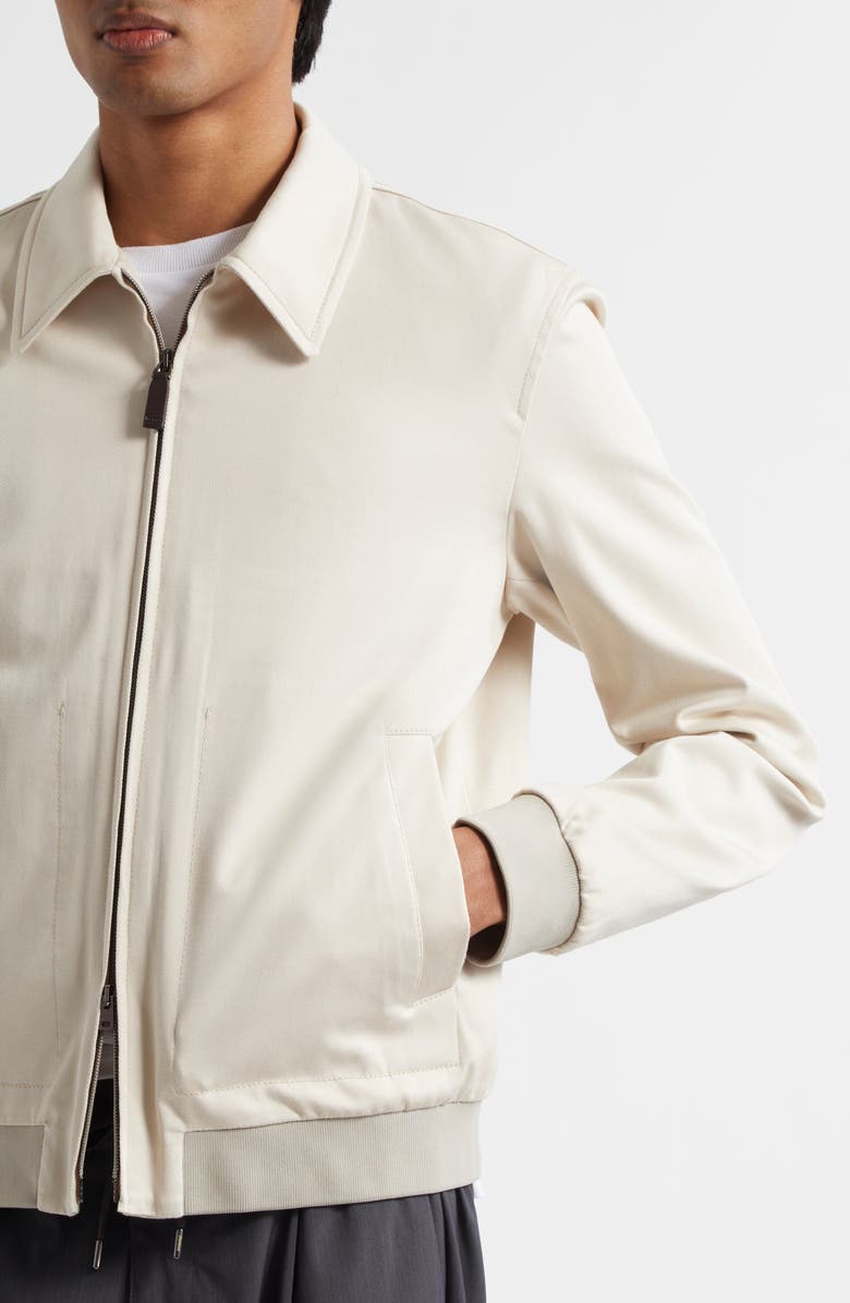 Herno Cotton Stretch Twill Bomber Jacket, Alternate, color,
