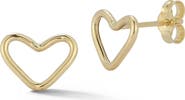 Ember Fine Jewelry 14K Gold Heart Stud Earrings