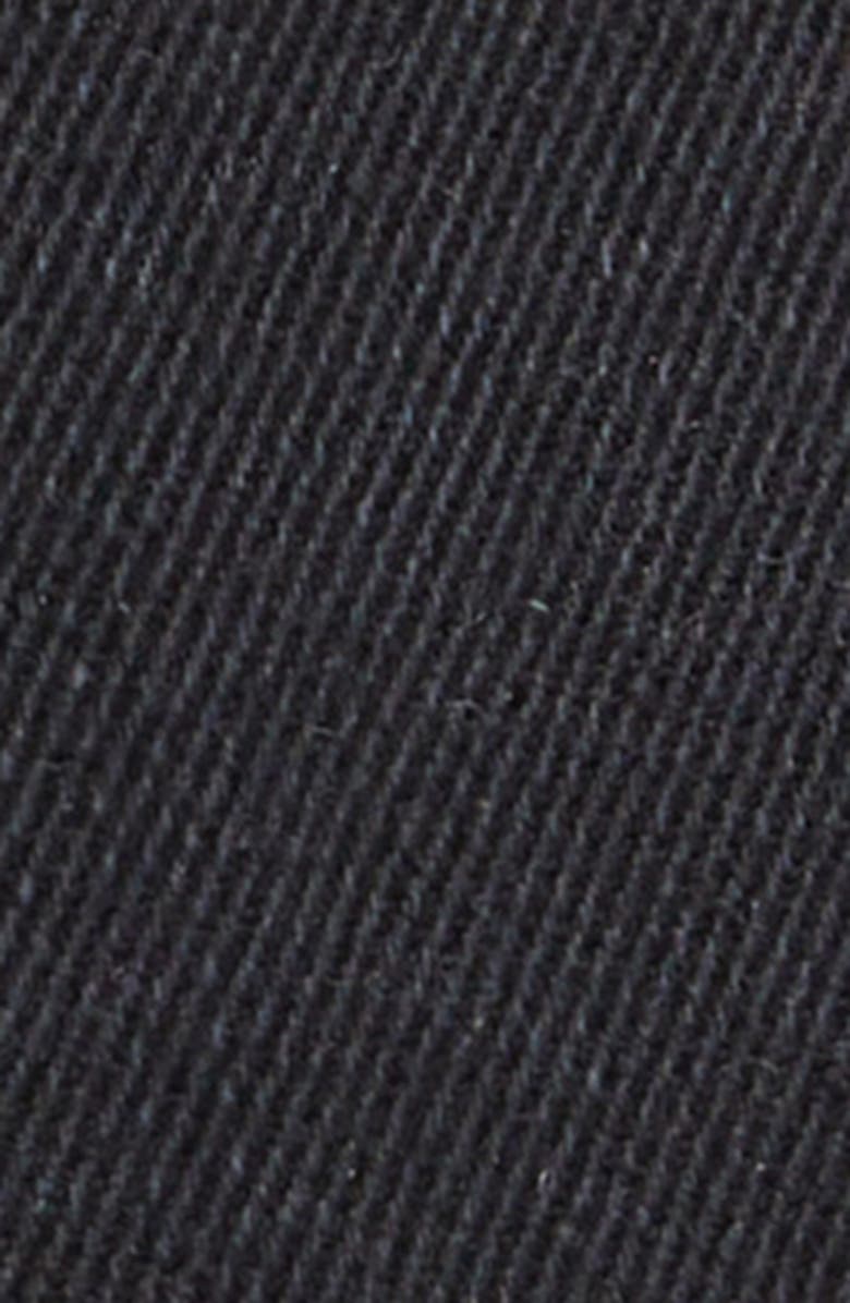 Balenciaga Faux Fur Trim Crop Flare Jeans, Alternate, color, 1105 Pitch Black