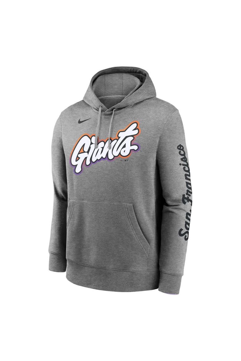Men's Nike  Heather Charcoal San Francisco Giants 2025 City Connect French Terry Club Pullover Hoodie, Alternate, color, Heather Charcoal